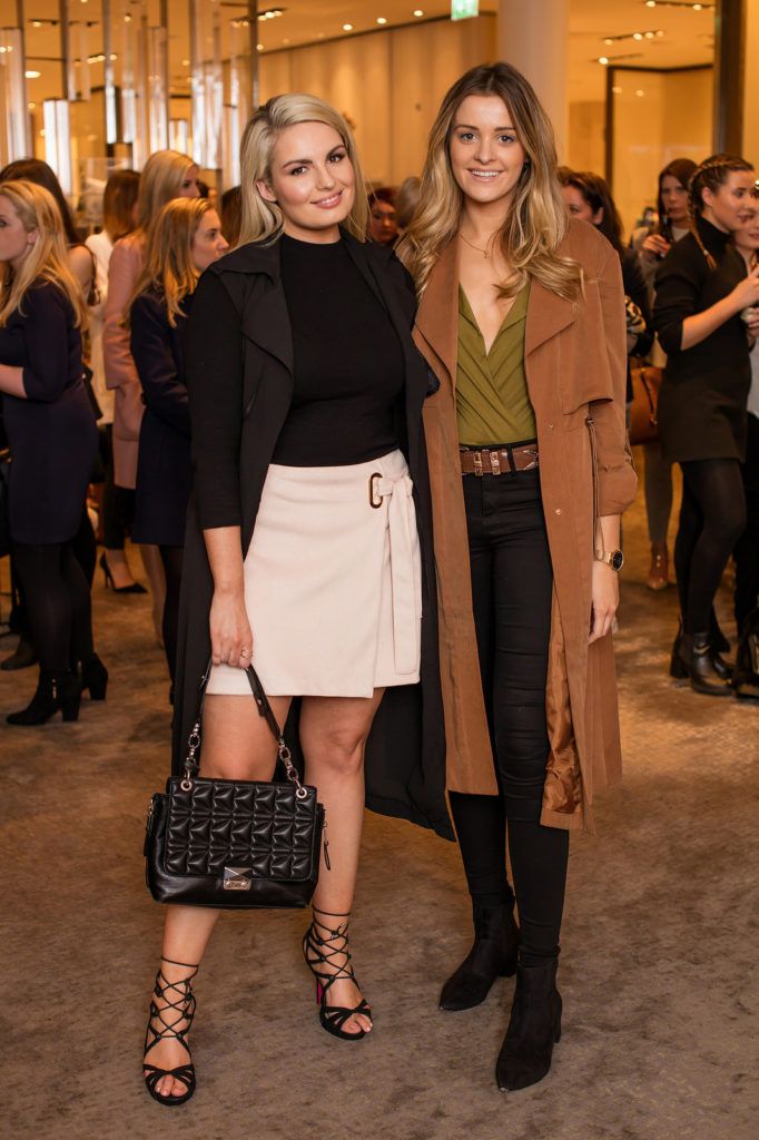 Louise O'Reilly &  Louise Cooney pictured at the launch of the Michael Kors Jet Set 6 Shoe Collection at Brown Thomas Dublin. Photo: Anthony Woods.