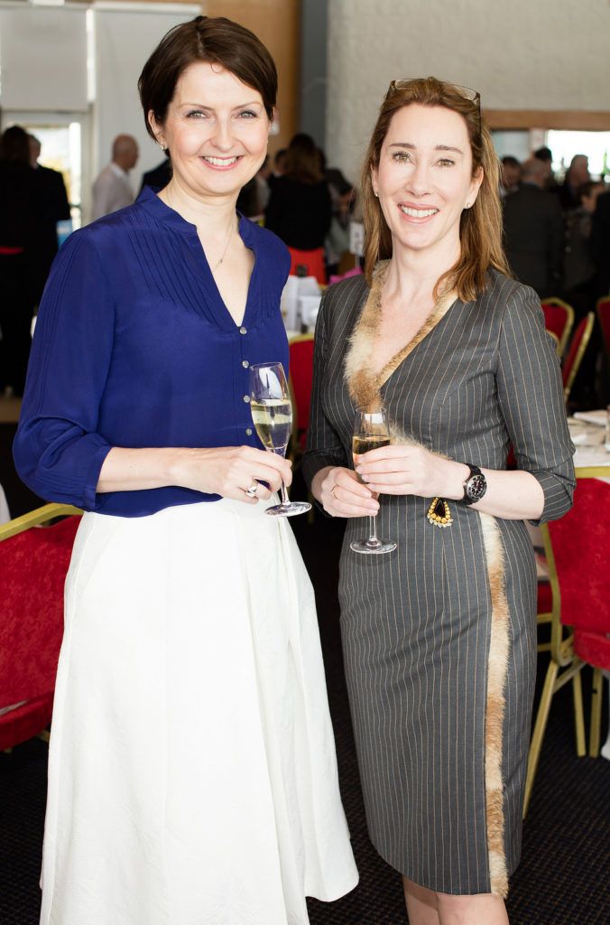 Anne Marie Corry & Michele Stokes pictured at the Irish Hospice Foundation Annual Race Day at Leopardstown Race Course. Photo: Anthony Woods..