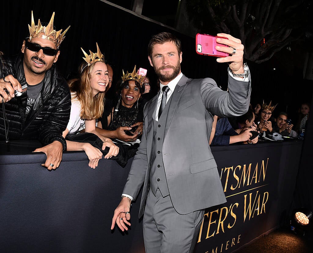 WESTWOOD, CALIFORNIA - APRIL 11:  Actor Chris Hemsworth attends the premiere of Universal Pictures' "The Huntsman: Winter's War"  at the Regency Village Theatre on April 11, 2016 in Westwood, California.  (Photo by Kevin Winter/Getty Images)