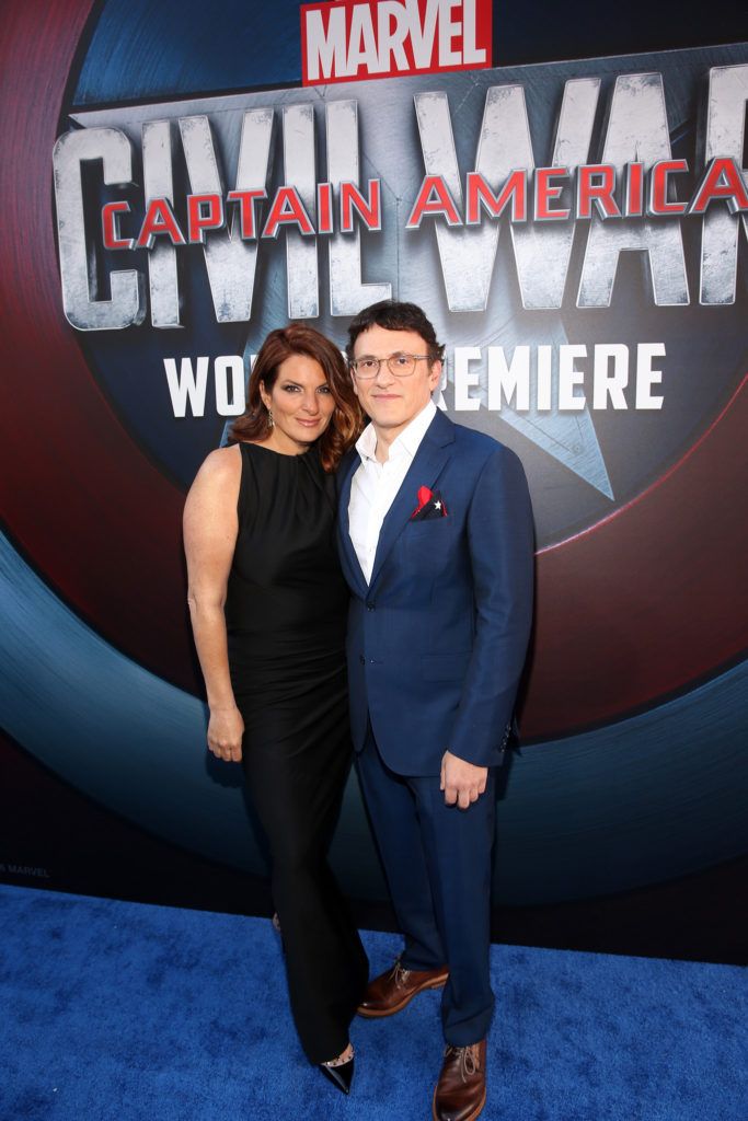 HOLLYWOOD, CALIFORNIA - APRIL 12:  Director Anthony Russo (R) attends The World Premiere of Marvel's "Captain America: Civil War" at Dolby Theatre on April 12, 2016 in Los Angeles, California.  (Photo by Jesse Grant/Getty Images for Disney)