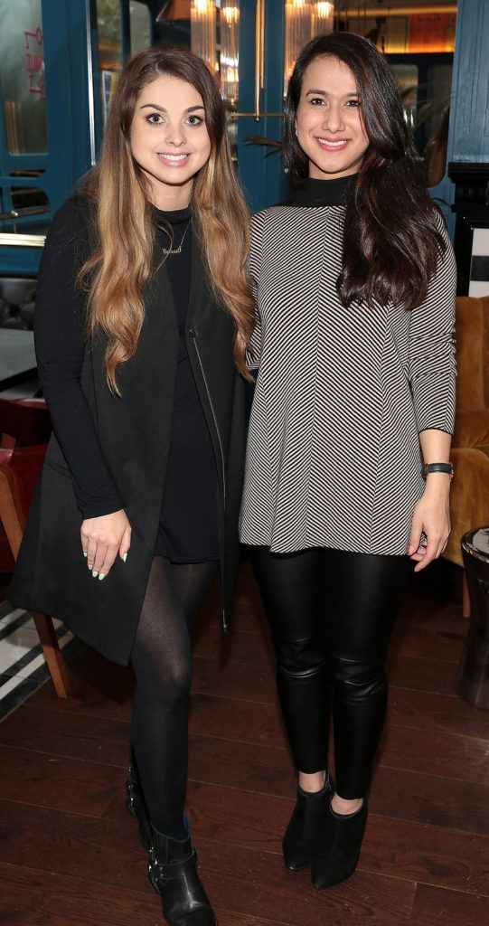 Lauren Rol and Yolanda Zau  at the launch of FIDAY 2016 supported by Virgin Media Ireland  at Zozimus Bar,Dublin. FIDay supports independent retailers by encouraging people to vote with their feet and visit their local boutiques  on April 21st 2016.Picture Brian McEvoy