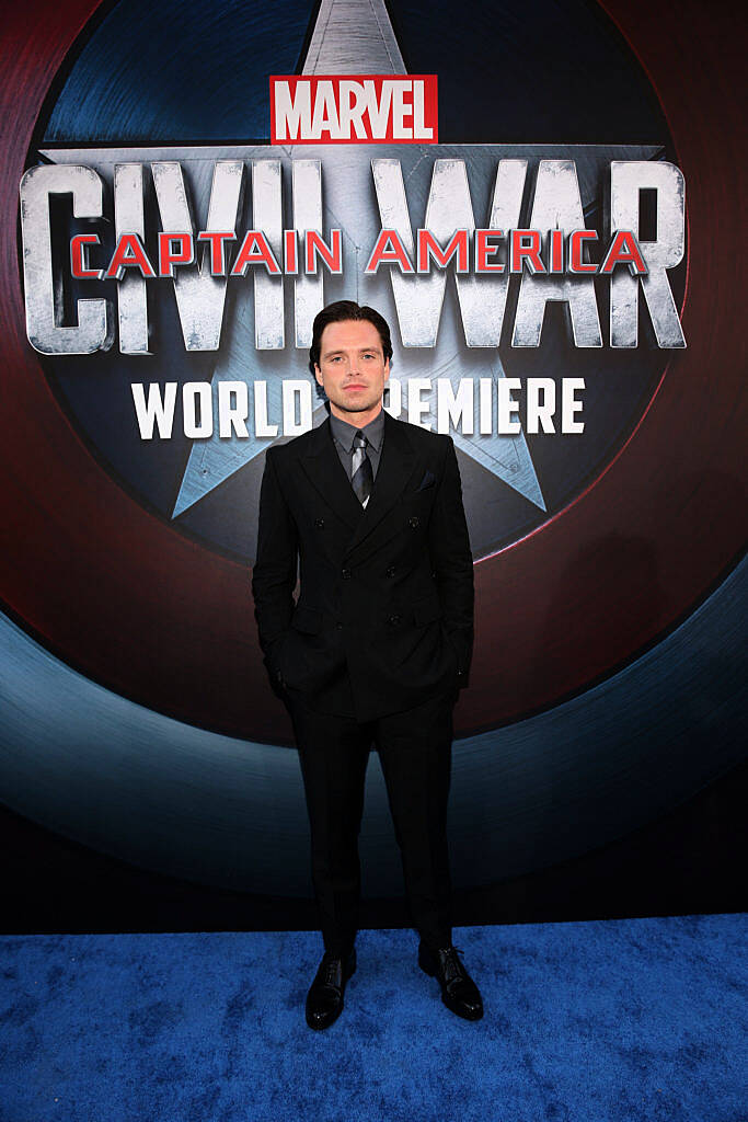 HOLLYWOOD, CALIFORNIA - APRIL 12:  Actor Sebastian Stan attends The World Premiere of Marvel's "Captain America: Civil War" at Dolby Theatre on April 12, 2016 in Los Angeles, California.  (Photo by Jesse Grant/Getty Images for Disney)