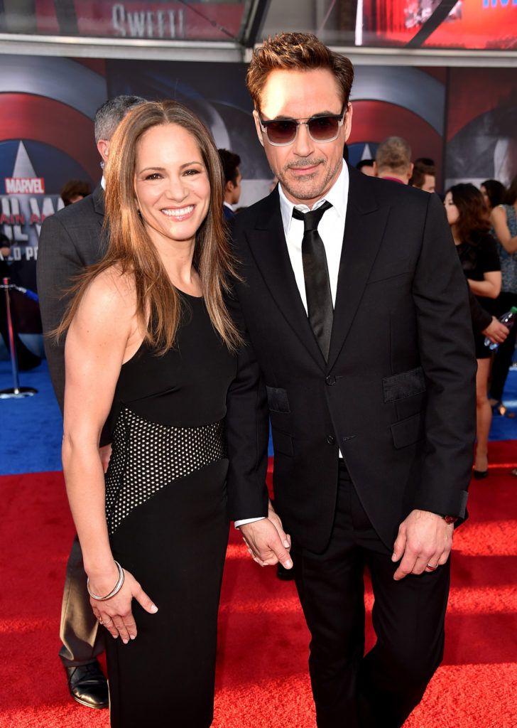 LOS ANGELES, CALIFORNIA - APRIL 12:  Producer Susan Downey (L) and actor Robert Downey Jr. attend the premiere of Marvel's "Captain America: Civil War" at Dolby Theatre on April 12, 2016 in Los Angeles, California.  (Photo by Kevin Winter/Getty Images)