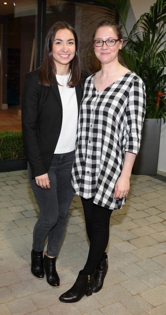 Emylou Hurley and Joanna Ellison  pictured at the Harvey Norman Housewarming Party at the permanent tsb Ideal Home Show at the  RDS  Simmonscourt Dublin  .Picture:Brian McEvoy.