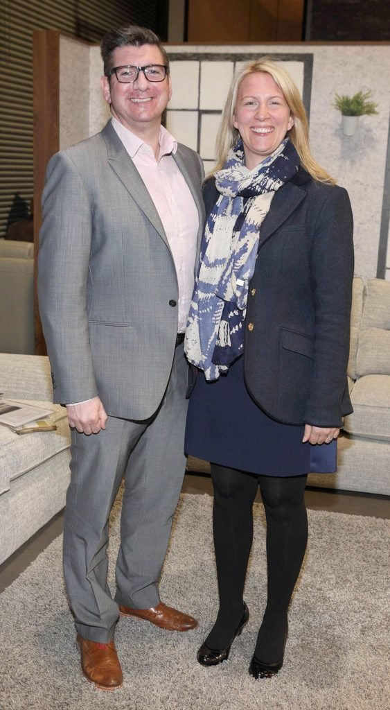 David Fitzpatrick and Emma Anders  pictured at the Harvey Norman Housewarming Party at the permanent tsb Ideal Home Show at the  RDS  Simmonscourt Dublin  .Picture:Brian McEvoy.