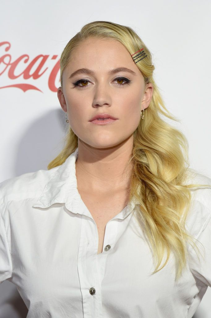 LAS VEGAS, NV - APRIL 14:  Actress Maika Monroe, one of the recipients of the Ensemble of the Universe Award for "Independence Day: Resurgence," attend the CinemaCon Big Screen Achievement Awards brought to you by the Coca-Cola Company at Omnia Nightclub at Caesars Palace during CinemaCon, the official convention of the National Association of Theatre Owners, on April 14, 2016 in Las Vegas, Nevada.  (Photo by Ethan Miller/Getty Images )