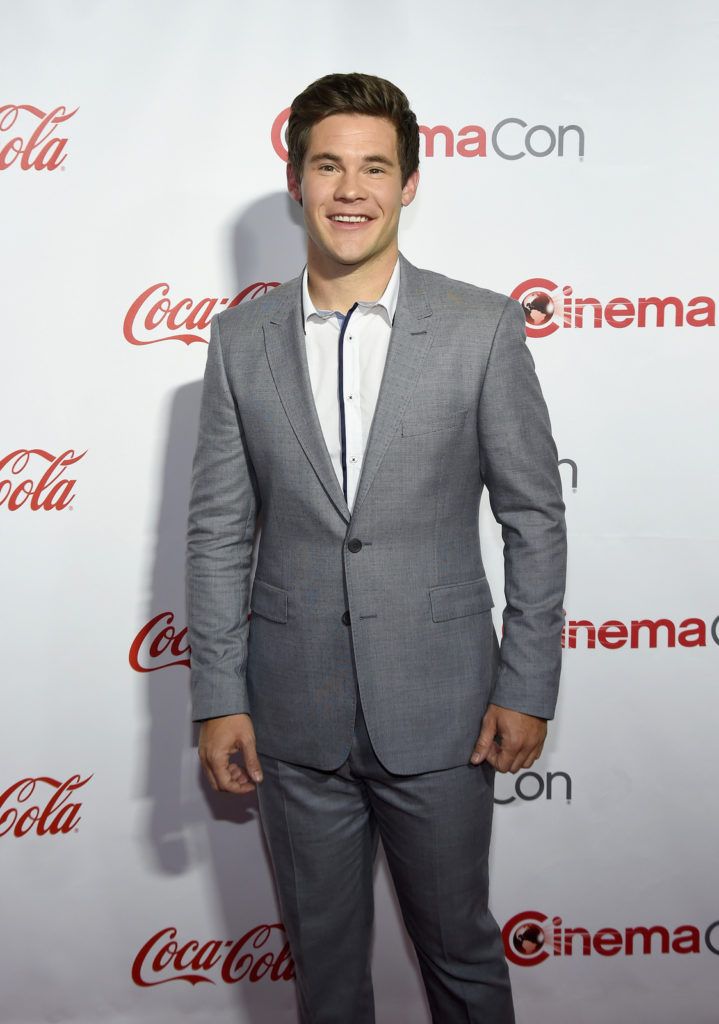 LAS VEGAS, NV - APRIL 14:  Actor/comedian Adam DeVine, one of the recipients of the Comedy Stars of the Year Award, attends the CinemaCon Big Screen Achievement Awards brought to you by the Coca-Cola Company at Omnia Nightclub at Caesars Palace during CinemaCon, the official convention of the National Association of Theatre Owners, on April 14, 2016 in Las Vegas, Nevada.  (Photo by Ethan Miller/Getty Images )