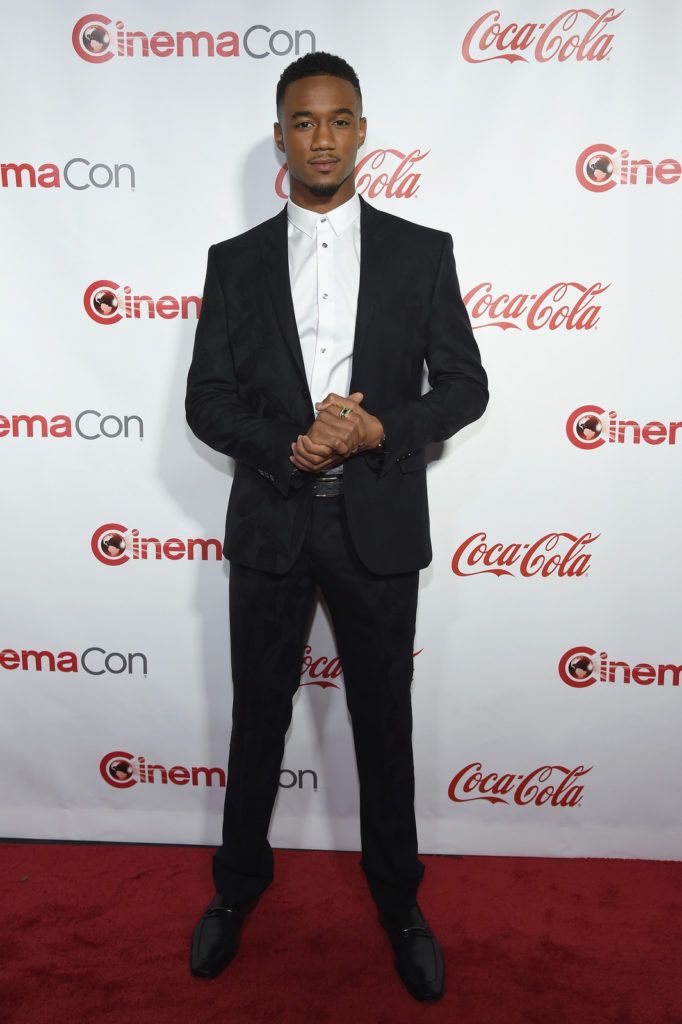 LAS VEGAS, NV - APRIL 14:  Actor Jessie Usher, one of the recipients of the Ensemble of the Universe Award for "Independence Day: Resurgence," attend the CinemaCon Big Screen Achievement Awards brought to you by the Coca-Cola Company at Omnia Nightclub at Caesars Palace during CinemaCon, the official convention of the National Association of Theatre Owners, on April 14, 2016 in Las Vegas, Nevada.  (Photo by Ethan Miller/Getty Images )