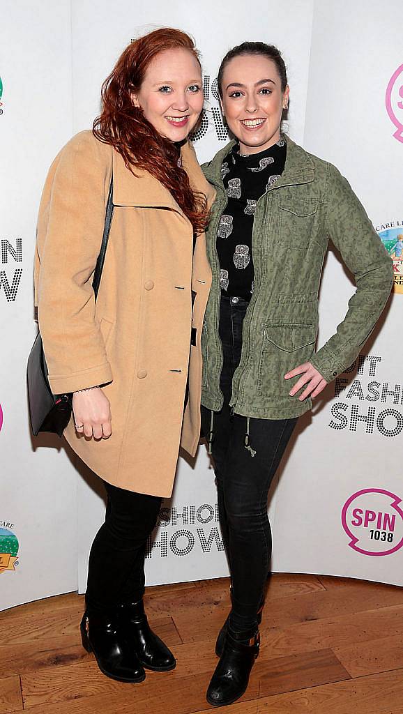 Lisa Rumpf and Claire Rowley  at the DIT Fashion Show and Student Design Competition Final at Vicar Street,Dublin..Picture:Brian McEvoy