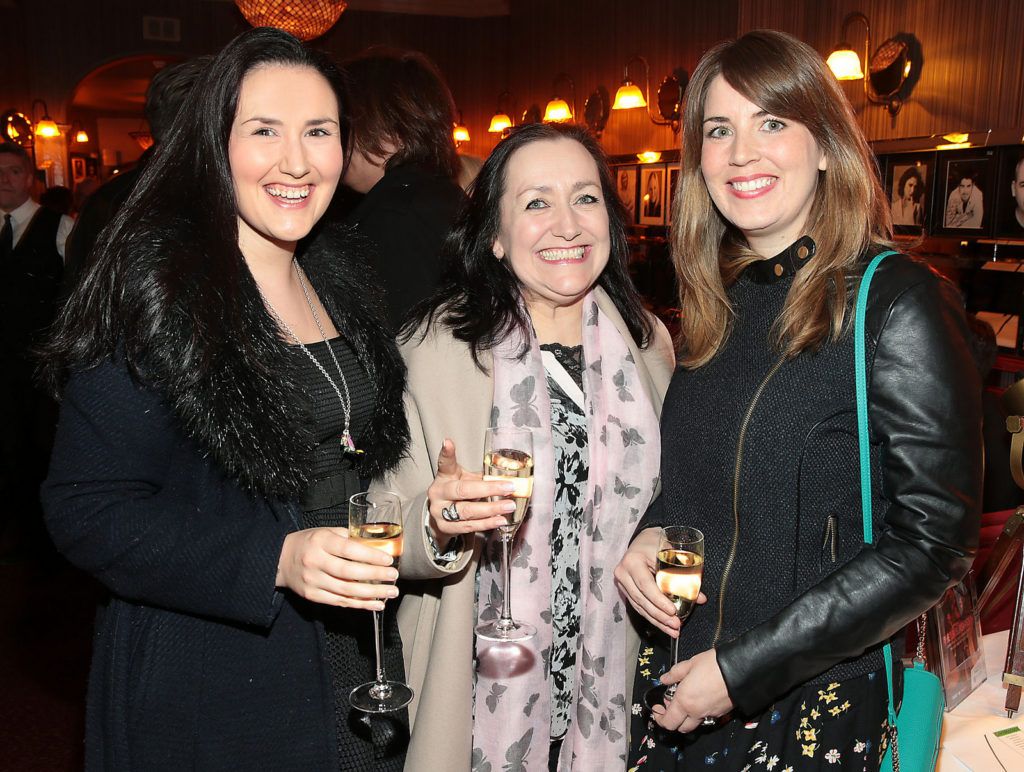 Linda Teehan,Lorraine Brennan and Louise Boswell at The Lir Academy's fundraising night for The Lir’s Bursary fund at The Trocadero  Restaurant ,Dublin.Picture Brian McEvoy.