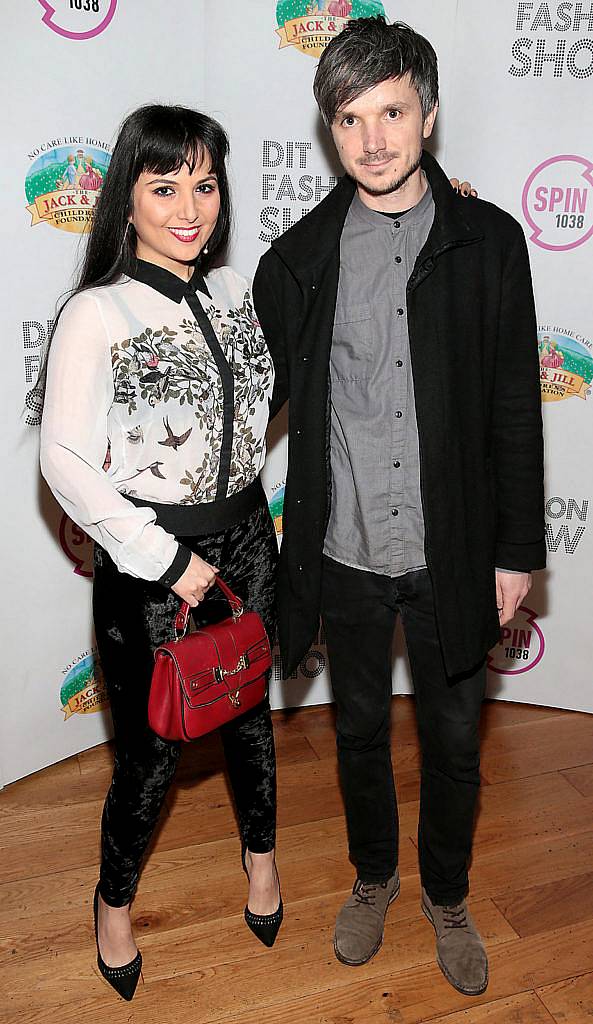 carmen St Angelo and Dejan Karin  at the DIT Fashion Show and Student Design Competition Final at Vicar Street,Dublin..Picture:Brian McEvoy.