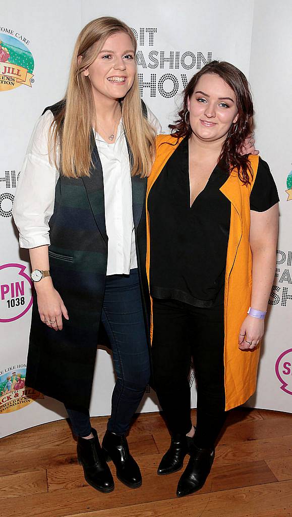 Aly O Connell and Clodagh Knight  at the DIT Fashion Show and Student Design Competition Final at Vicar Street,Dublin..Picture:Brian McEvoy