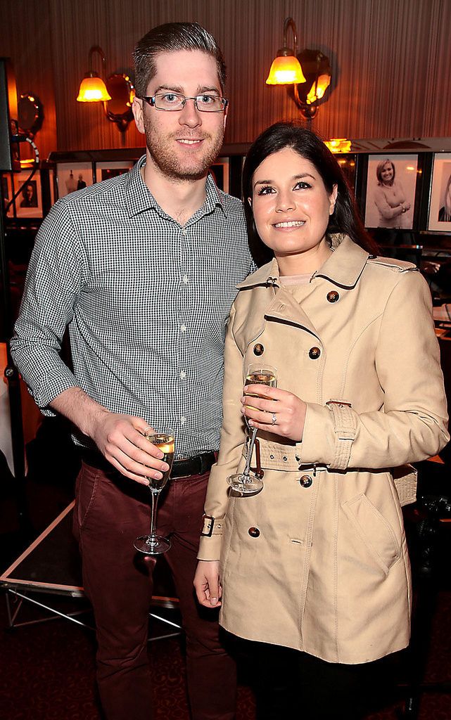 Eoghan McDermott and Jaimie Chellaren at The Lir Academy's fundraising night for The Lir’s Bursary fund at The Trocadero  Restaurant ,Dublin.Picture Brian McEvoy
