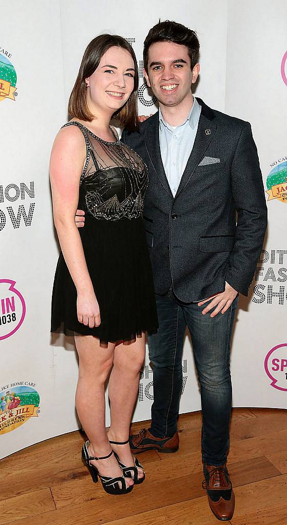 Ciara Murnane and Gordon Geraghty  at the DIT Fashion Show and Student Design Competition Final at Vicar Street,Dublin..Picture:Brian McEvoy