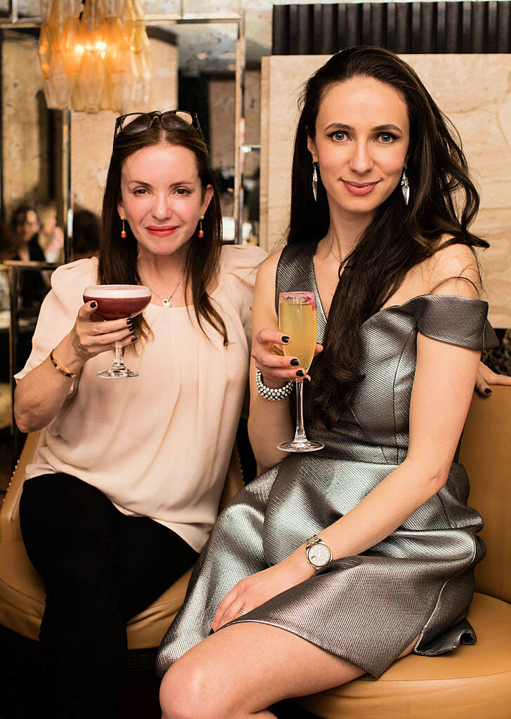 Linda Pilkington & Marija Aslimoska pictured at the Parfumarija launch of fine fragrance house Ormonde Jayne, at The Westbury Hotel. Photo: Anthony Woods