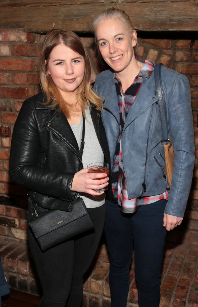 Jenny McGrath and Suzanne McGee pictured at the opening of the Adelphi Bar and Steakhouse in Middle Abbey Street,Dublin..Picture:Brian McEvoy.