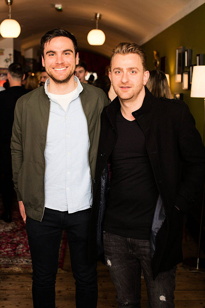 Ian McLoughlin & Edward Mackey seen at the Universal Pictures special preview screening of THE HUNTSMAN: WINTER’S WAR at the Savoy Cinema, Dublin. Guests were treated to a drinks reception and canapés upon arrival. THE HUNTSMAN: WINTER’S WAR is in cinemas nationwide on Monday, 4th April. Photo: Anthony Woods.