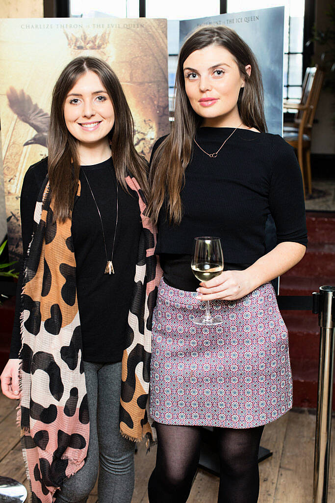 Megan & Kate Gleeson seen at the Universal Pictures special preview screening of THE HUNTSMAN: WINTER’S WAR at the Savoy Cinema, Dublin. Guests were treated to a drinks reception and canapés upon arrival. THE HUNTSMAN: WINTER’S WAR is in cinemas nationwide on Monday, 4th April. Photo: Anthony Woods.