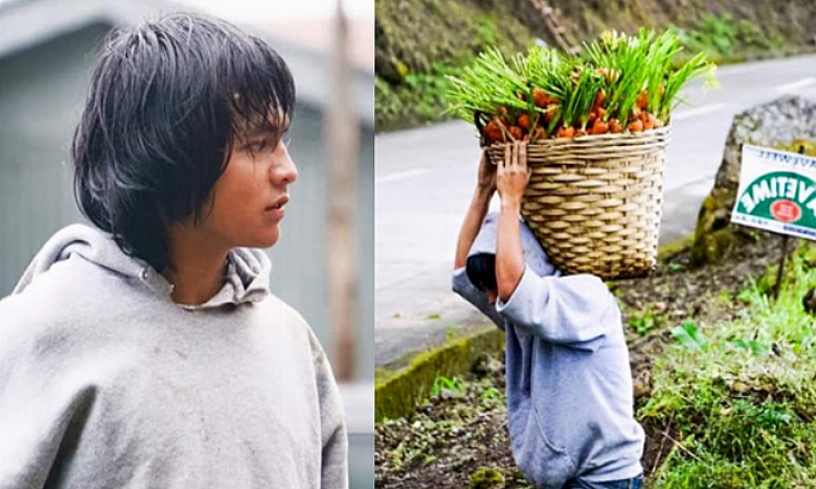 Everyone's eye is on this photogenic vegetable farmer