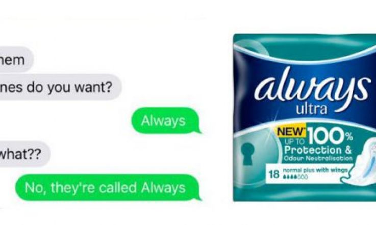 Dad's panic over buying sanitary towels is the funniest
