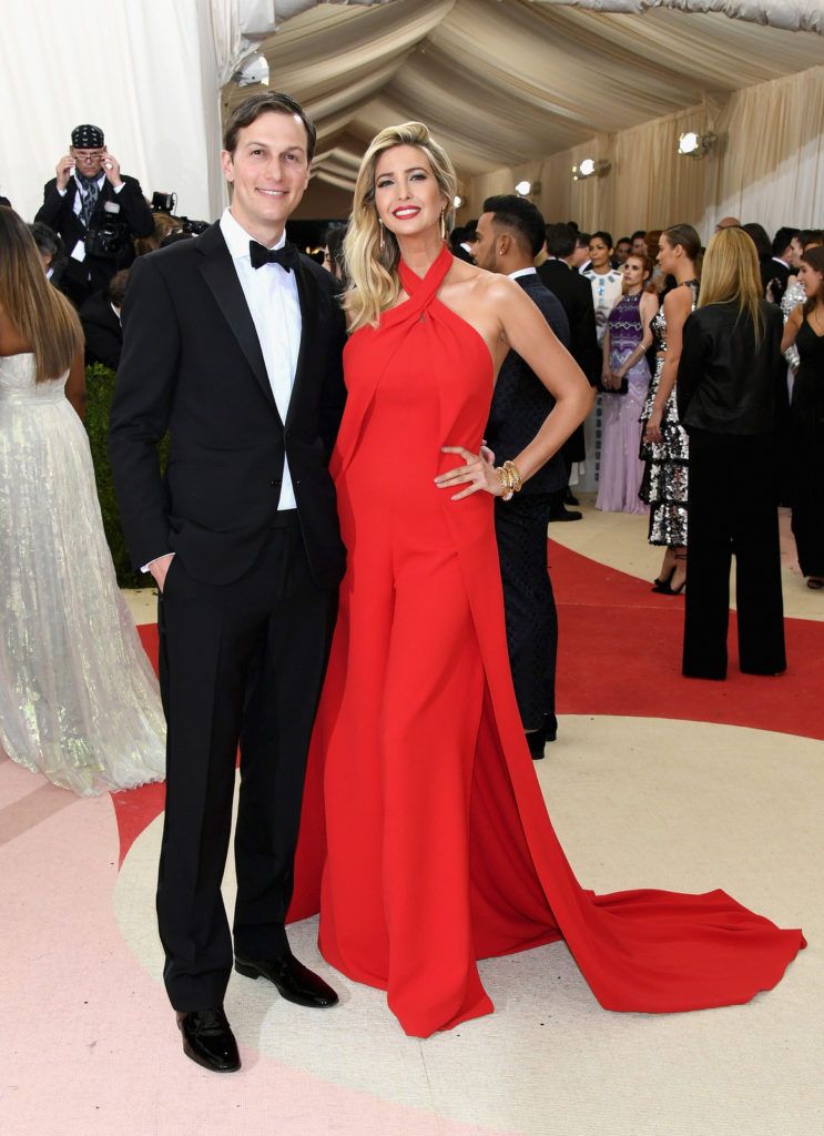 NEW YORK, NY - MAY 02:  Jared Kushner (L) and Ivanka Trump attend the "Manus x Machina: Fashion In An Age Of Technology" Costume Institute Gala at Metropolitan Museum of Art on May 2, 2016 in New York City.  (Photo by Larry Busacca/Getty Images)