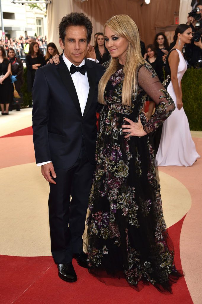 NEW YORK, NY - MAY 02:  Actors Ben Stiller (L) and Christine Taylor attend the "Manus x Machina: Fashion In An Age Of Technology" Costume Institute Gala at Metropolitan Museum of Art on May 2, 2016 in New York City.  (Photo by Dimitrios Kambouris/Getty Images)