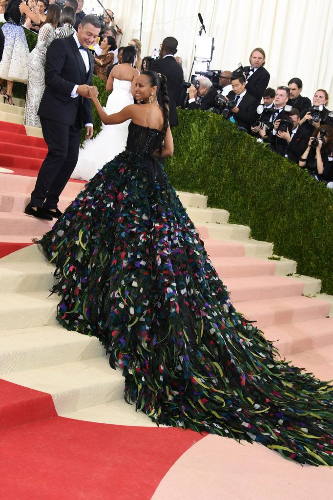 NEW YORK, NY - MAY 02:  Stefano Gabbana (L) and Zoe Saldana attend the "Manus x Machina: Fashion In An Age Of Technology" Costume Institute Gala at Metropolitan Museum of Art on May 2, 2016 in New York City.  (Photo by Larry Busacca/Getty Images)