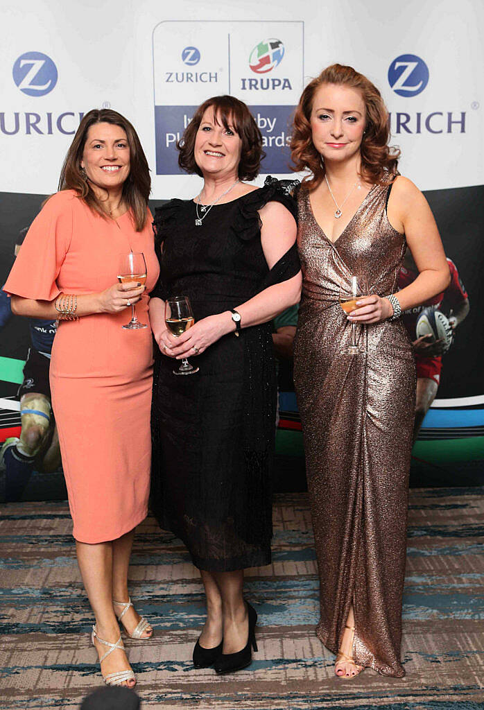 Karen Wall and Jane Wright and Ann Marie King at the Zurich IRUPA  of the Year 2016 the 14th annual Awards ceremony  took place in the  Doubletree by Hilton on Burlington Road. Photo: Leon Farrell/Photocall Ireland