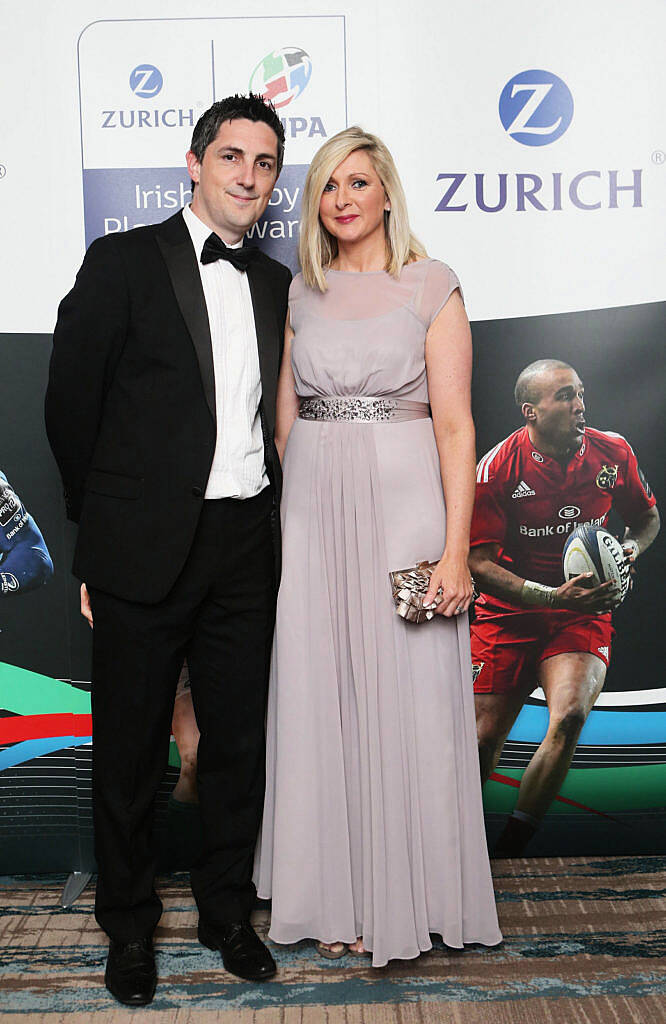 Michael and Evelyn Doyle at the Zurich IRUPA  of the Year 2016 the 14th annual Awards ceremony  took place in the  Doubletree by Hilton on Burlington Road. Photo: Leon Farrell/Photocall Ireland