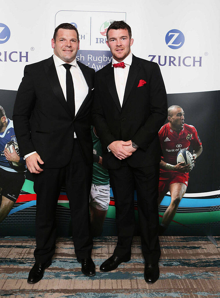 Mike Ross and Peter Mahony at the Zurich IRUPA  of the Year 2016 the 14th annual Awards ceremony  took place in the  Doubletree by Hilton on Burlington Road. Photo: Leon Farrell/Photocall Ireland