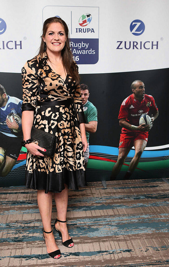  Fiona Coughlan at the Zurich IRUPA  of the Year 2016 the 14th annual Awards ceremony  took place in the  Doubletree by Hilton on Burlington Road. Photo: Leon Farrell/Photocall Ireland