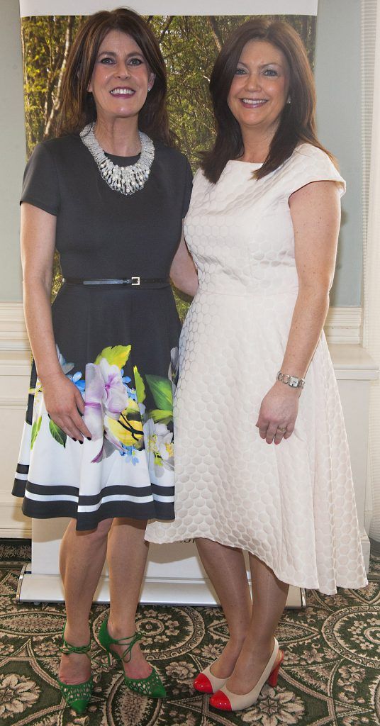 Carrie Richmond and Vicki Weinmann pictured at Keane McDonald's annual cocktail party, in aid of their charity partner The Jack & Jill children’s foundation at the Merrion Hotel. Pic Patrick O'Leary 