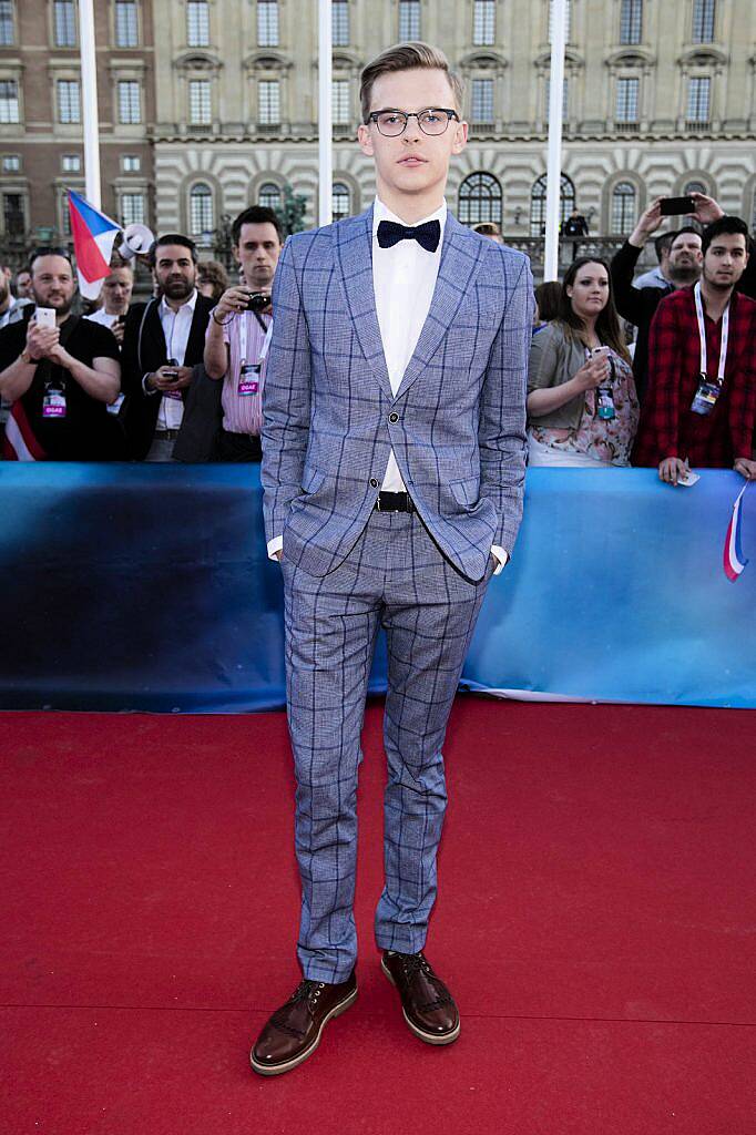 Estonian entry Juri Pootsman pictured on the red carpet at the opening ceramony for the Eurovision Song Contest in Stockholm Sweden 2016. Picture Andres Poveda