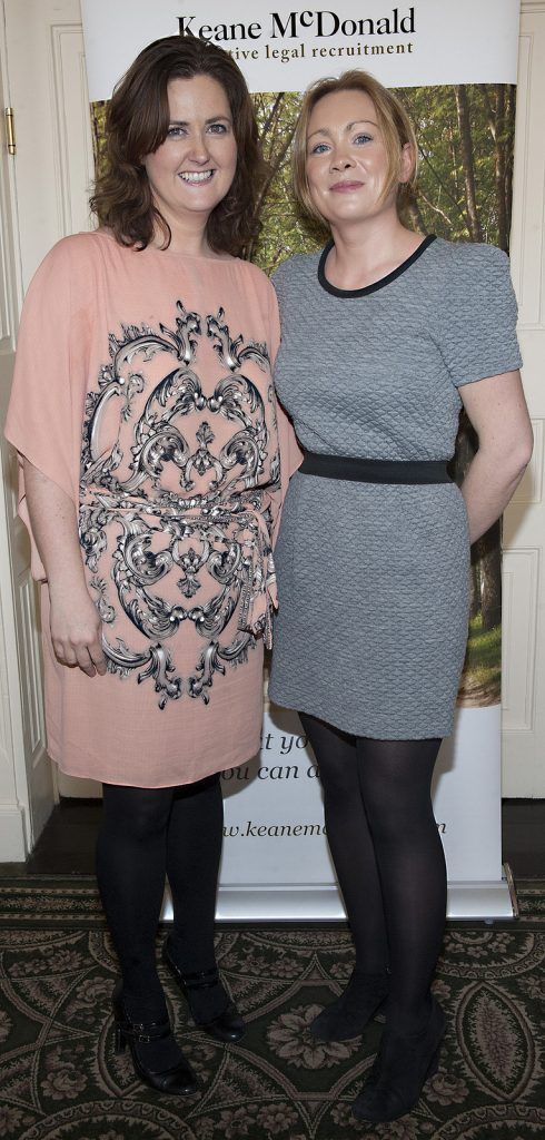 Lynsey Mulvihill and Emma Storan pictured at Keane McDonald's annual cocktail party, in aid of their charity partner The Jack & Jill children’s foundation at the Merrion Hotel. Pic Patrick O'Leary 