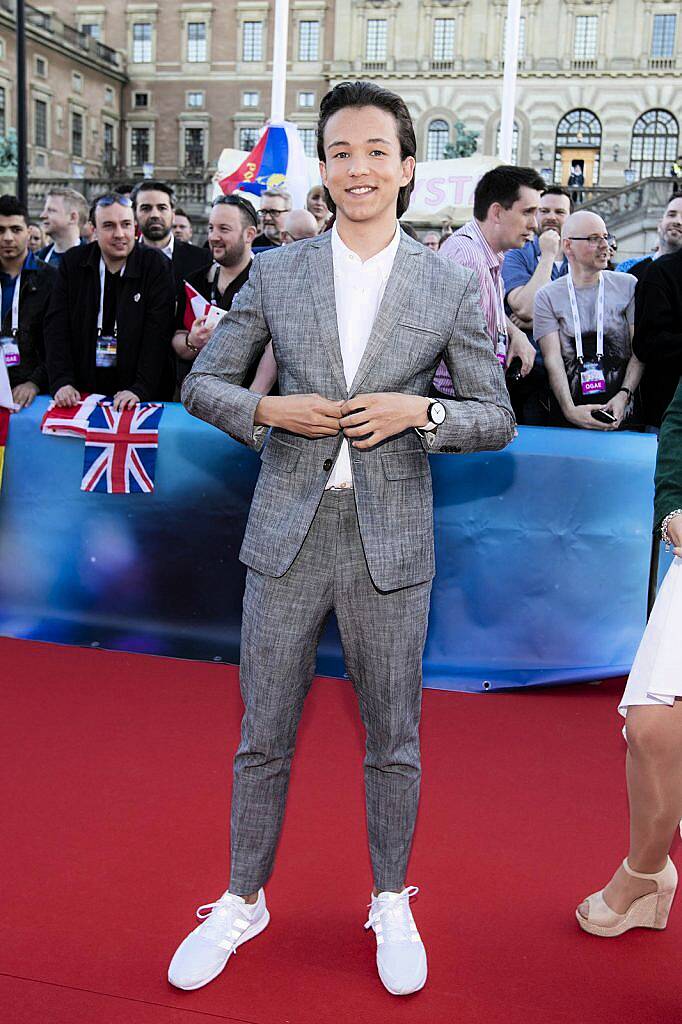 Swedish entry Frans pictured on the red carpet at the opening ceramony for the Eurovision Song Contest in Stockholm Sweden 2016. Picture Andres Poveda