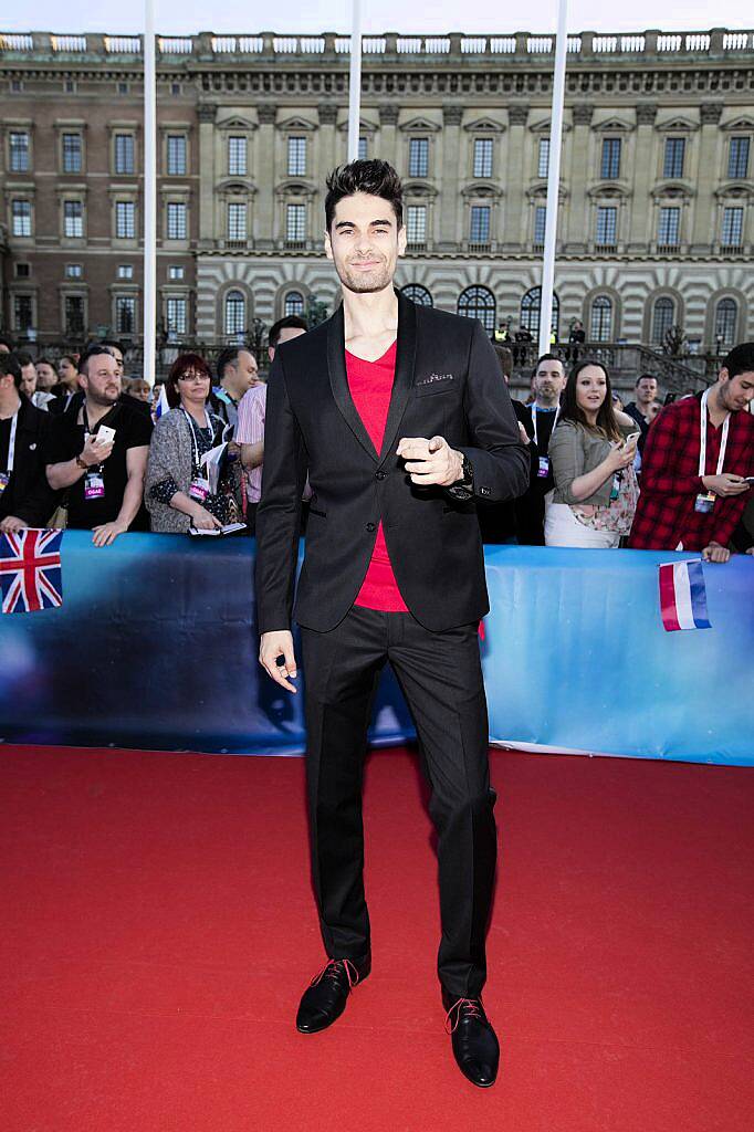 Hungarian entry Freddie pictured on the red carpet at the opening ceramony for the Eurovision Song Contest in Stockholm Sweden 2016. Picture Andres Poveda