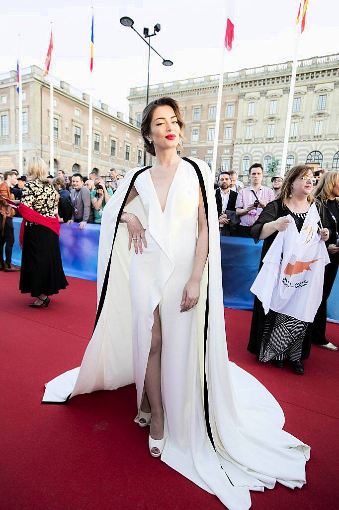 Iveta Mukuchyan from Armenia pictured on the red carpet at the opening ceramony for the Eurovision Song Contest in Stockholm Sweden 2016. Picture Andres Poveda