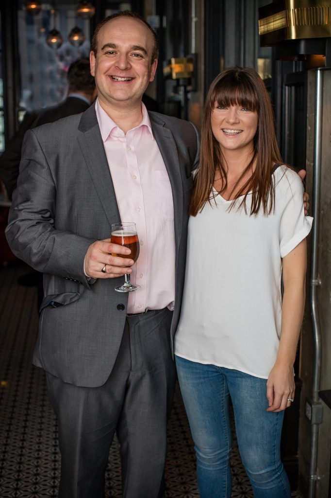 Ruth Murphy & Paul O’Grady pictured at the relaunch of Pichet. The restaurant has undergone an entire refit complete with new bar area, marble finishes and fresh branding. A modern take on a classic bistro, multi award winning Pichet remains dedicated to the best of local and seasonal produce and, in celebration of the reopening, the restaurant has announced the introduction of a new guest chef service initiative – Friends of Pichet. The first of these will be Andy McFadden, head chef at Pied A Terre, London on Sunday May 29th. <a href="http://www.pichet.ie" rel="nofollow">www.pichet.ie</a> #FriendsofPichet . Photo: Anthony Woods.
