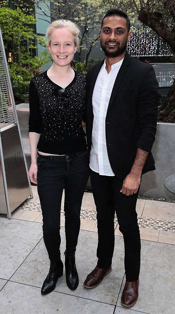 Emily O Callaghan and Pankat Tejwan at the annual Gibson Hotel Summer Barbecue at The Gibson Hotel,Point Village,Dublin.Pictures:Brian McEvoy.