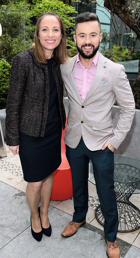 Gillian Dowling and Deric Hartigan at the annual Gibson Hotel Summer Barbecue at The Gibson Hotel,Point Village,Dublin.Pictures:Brian McEvoy.