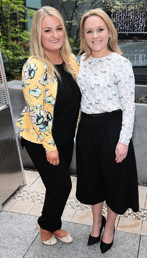 Jenny McClury and Jodie Gilpin at the annual Gibson Hotel Summer Barbecue at The Gibson Hotel,Point Village,Dublin.Pictures:Brian McEvoy.