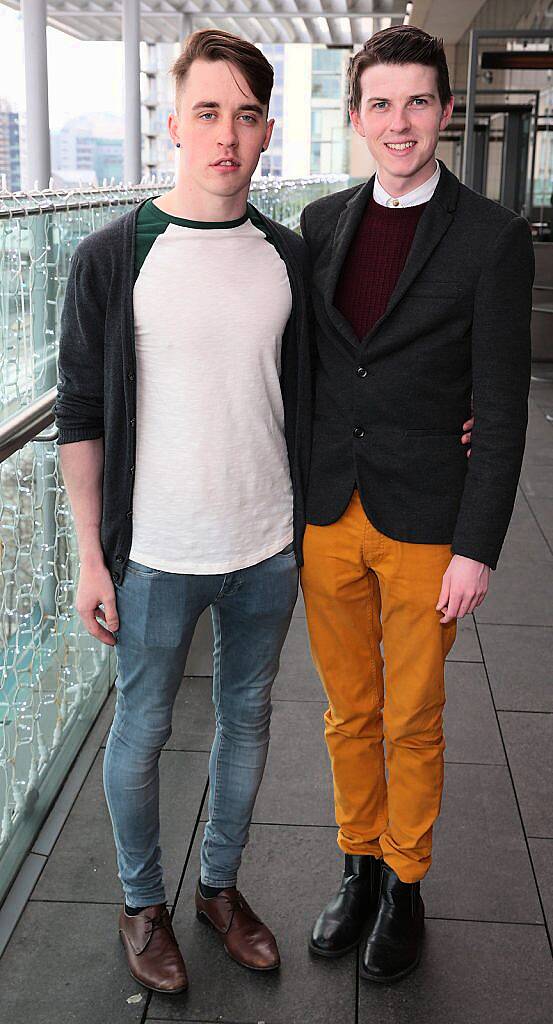 Alan Doyle and Mikie O Loughlin  at the annual Gibson Hotel Summer Barbecue at The Gibson Hotel,Point Village,Dublin.Pictures:Brian McEvoy