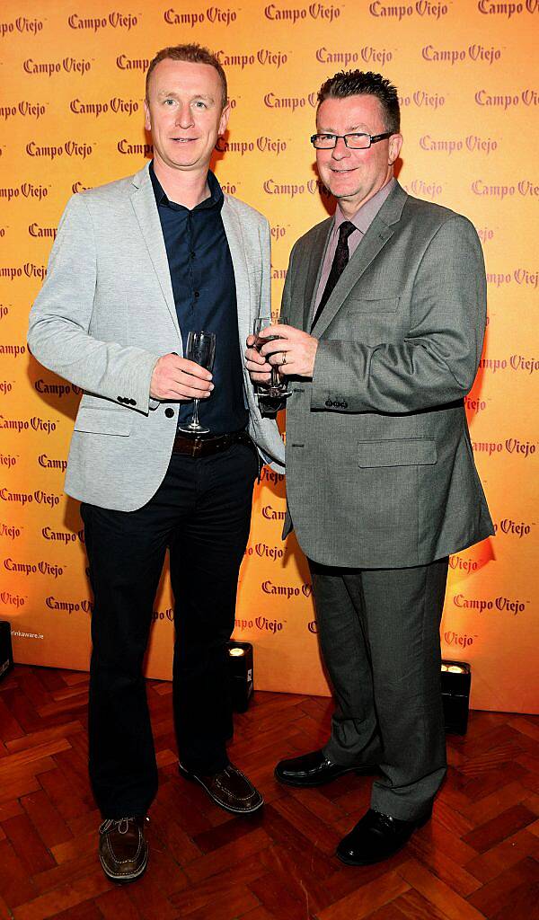 Gavin Becton and Cathal Dervan at the launch of the 2016 Campo Viejo Tapas Trail in Drury Buildings...Picture:Brian McEvoy
