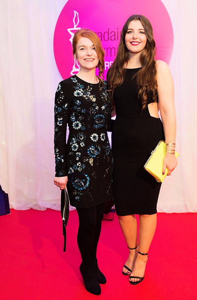 
Pictured at the Oireachtas Media Awards in the Salthill Hotel Galway was Louise Ní Fhiannachta, Ciarraí Producer of EIPIC and Róisín Ní Chéileachair, Ciarraí Actor in EIPIC.
These annual awards recognise the achievements and successes within the Irish language media sector.   Photo:Andrew Downes, xposure.   