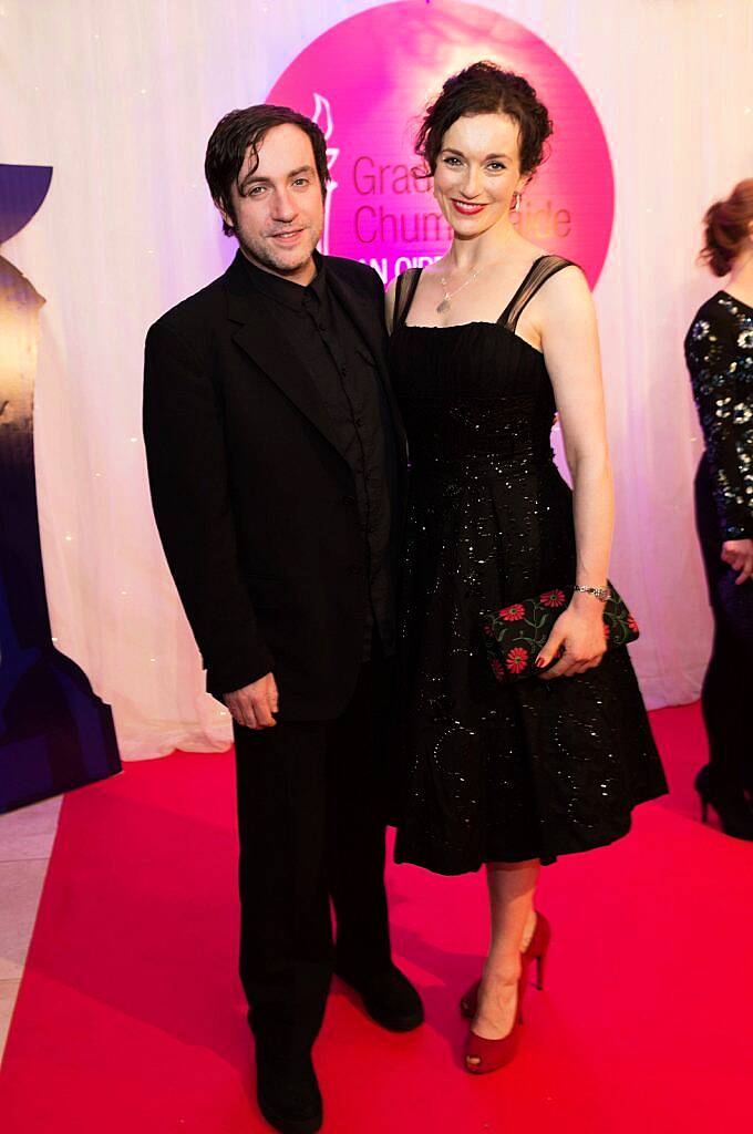 
Pictured at the Oireachtas Media Awards in the Salthill Hotel Galway was Sean Cathal Ó Coileáin  and winner of best actor , Tara Breathnach. These annual awards recognise the achievements and successes within the Irish language media sector.   Photo:Andrew Downes, xposure.   