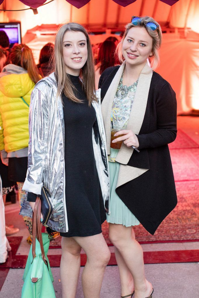 Sabhbh Mulligan & Hannah Cartwright pictured at Hennessy Lost Friday on Friday, 13th May in the RHA. .The evening featured a mix of collaborations with some of Ireland’s most innovative.creatives, and was the second  of four events planned for 2016.Photo: Anthony Woods