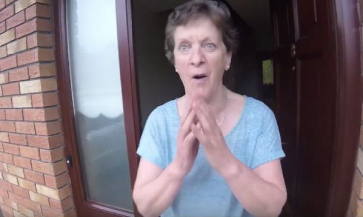 Irish Mammy's reaction to her son's surprise is so Irish Mammy