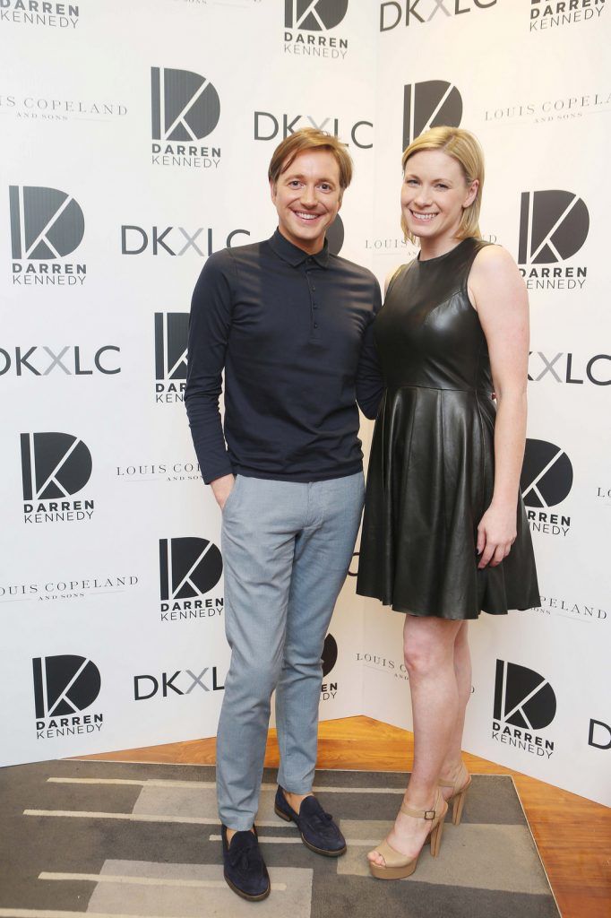 Norman Pratt and Anna Savage   pictured at the launch of the Darren Kennedy collection for Louis Copeland at the Louis Copeland store on Wicklow Street.  Guests enjoyed signature World Class cocktails specifically crafted by Diageo Reserve. Photo: Leon Farrell/Photocall Ireland.