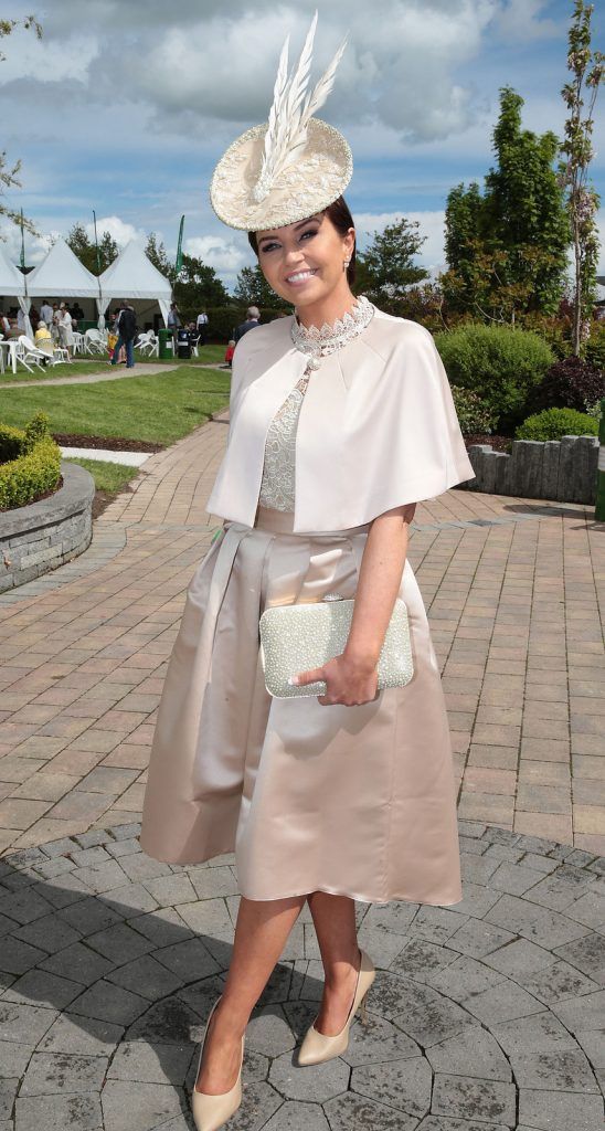 Sinead Hague at the Killashee Irish Tatler Style Icon competition at The 1000 Guineas at the Curragh Racecouse,Kildare. .Picture :Brian McEvoy
