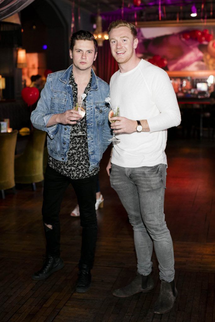 Mark Mehigan and  Conor pictured enjoyed a Belvedere Spritz at Dublin’s second LOVE BRUNCH, which was held in The Odeon Dublin.  On the day, guests enjoyed music, antics and a selection of delicious Belvedere Spritz cocktails. Picture Andres Poveda